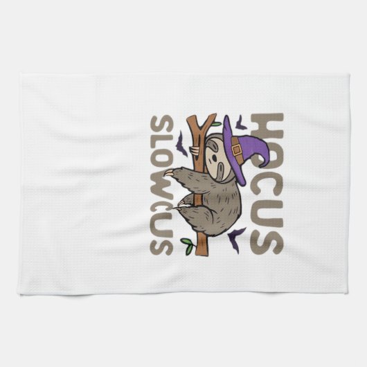 Hocus Slowcus Funny Halloween Sloth Classic T-Shir キッチンタオル (横)