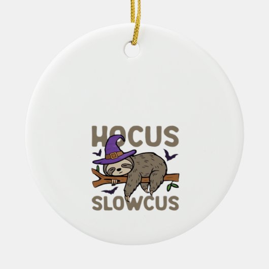 Hocus Slowcus Funny Halloween Sloth Classic T-Shir セラミックオーナメント (正面)