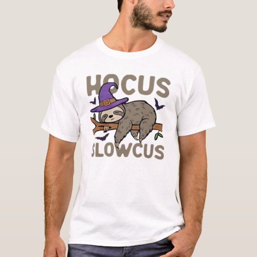 Hocus Slowcus Funny Halloween Sloth Classic T-Shir Tシャツ (正面)