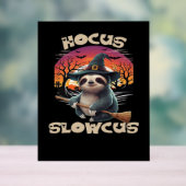 Hocus Slowcus Sloth loversハロウィーンの衣装ティーE アクリルサイン (ニュートラル)
