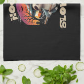 Hocus Slowcus Sloth loversハロウィーンの衣装ティーE キッチンタオル (折り畳み)