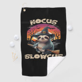 Hocus Slowcus Sloth loversハロウィーンの衣装ティーE ゴルフタオル (インサイチュ)