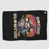 Hocus Slowcus Sloth loversハロウィーンの衣装ティーE ゴルフタオル (横)