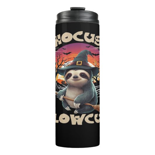 Hocus Slowcus Sloth loversハロウィーンの衣装ティーE タンブラー (正面)