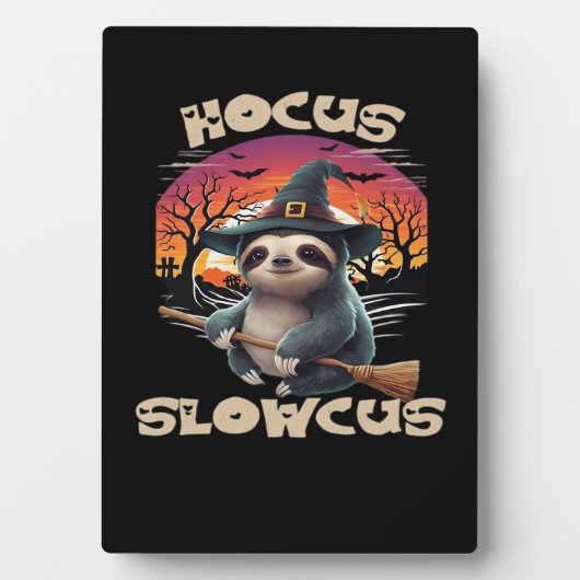 Hocus Slowcus Sloth loversハロウィーンの衣装ティーE フォトプラーク (正面)