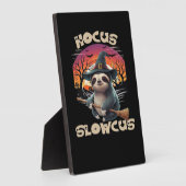 Hocus Slowcus Sloth loversハロウィーンの衣装ティーE フォトプラーク (側面)