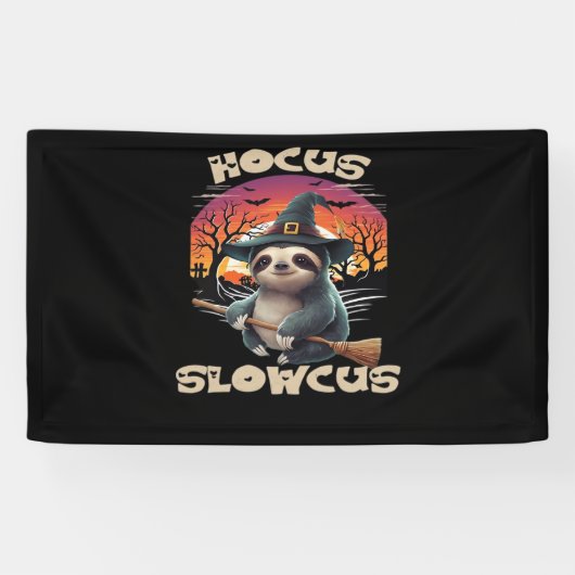 Hocus Slowcus Sloth loversハロウィーンの衣装ティーE 横断幕 (横)