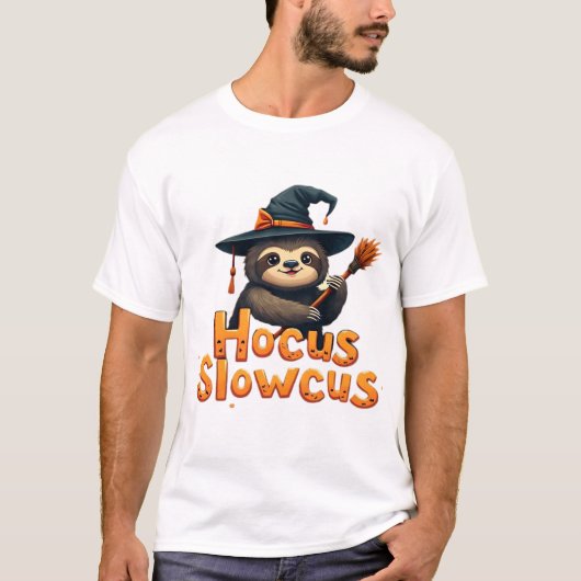 Hocus Slowcus Sloth lovers Halloween costume tee E Tシャツ (正面)