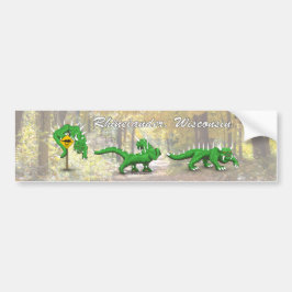 Hodag crossing bumper sticker, Rhinelander, WI バンパーステッカー