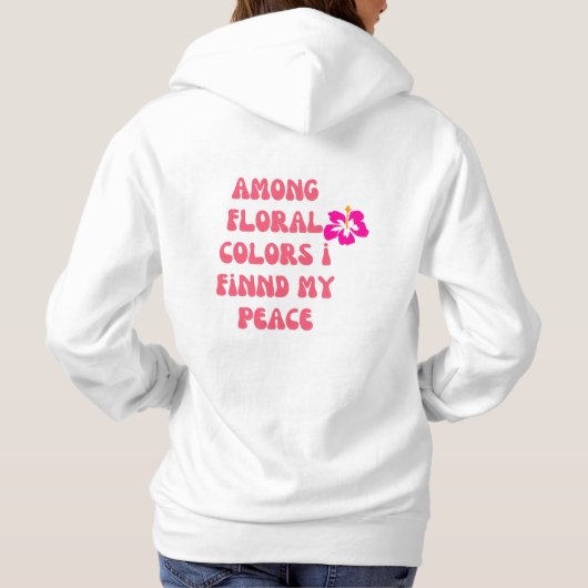 Hoddie con frase motivadora en rosa パーカ (裏面)