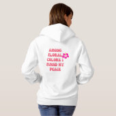 Hoddie con frase motivadora en rosa パーカ (裏面フル)