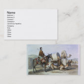 Hodeshのイラストレーションに耐えているラクダとのKafila 名刺 (正面/裏面)