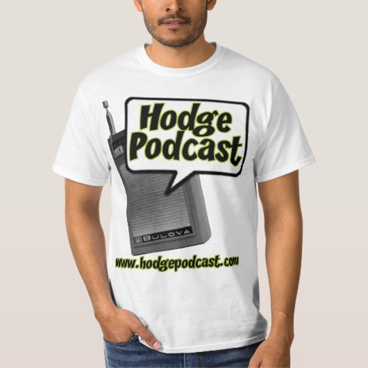 Hodgepodcastのロゴのティー Tシャツ (正面)