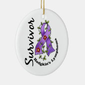 Hodgkinのリンパ腫の生存者15 セラミックオーナメント (右)