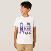 Hodgkinsのリンパ腫のリボン私の英雄私の兄弟 Tシャツ (正面フル)