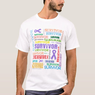 Hodgkinsのリンパ腫の生存者Collage.png Tシャツ