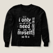 hodie with a small text to read  (デザイン正面)