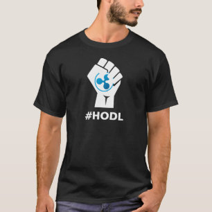 HODLのさざ波XRPのロゴ: 白い Tシャツ