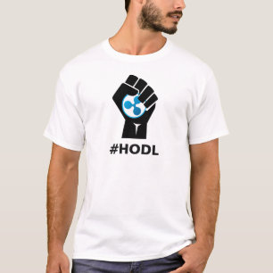 HODLのさざ波XRPのロゴ: 黒 Tシャツ