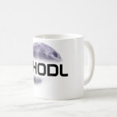 #HODLのクラシックで白いマグ コーヒーマグカップ (正面右)