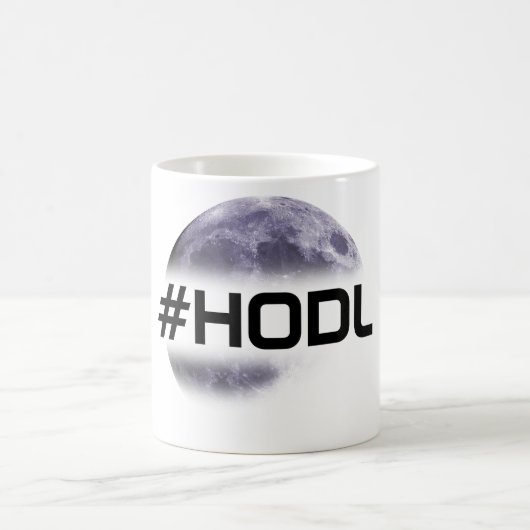 #HODLのクラシックで白いマグ コーヒーマグカップ (中央)