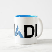 #HODLの熱意のマグ ツートーンマグカップ (正面右)