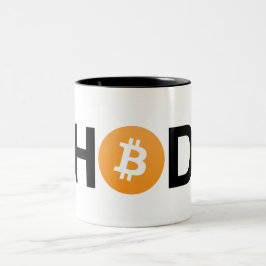 #HODLのBitcoinのツートーンマグ ツートーンマグカップ