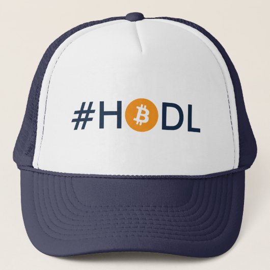 #HODLのBitcoinのトラック運転手の帽子 キャップ (正面)