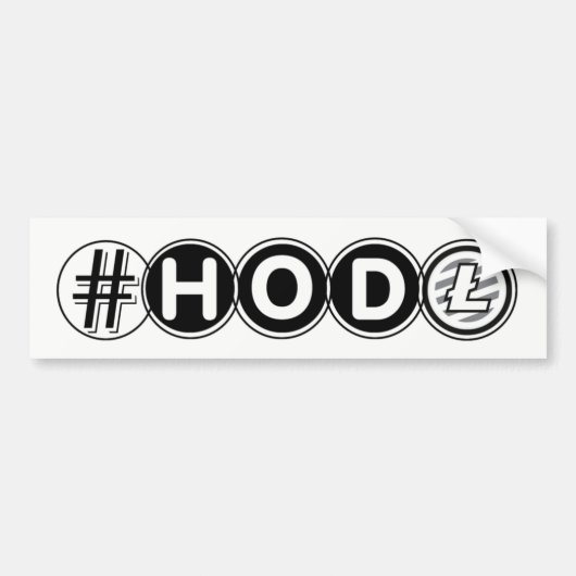 #HODLのLitecoinのバンパーステッカー バンパーステッカー (正面)