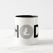 #HODLのLitecoinのマグ ツートーンマグカップ (中央)