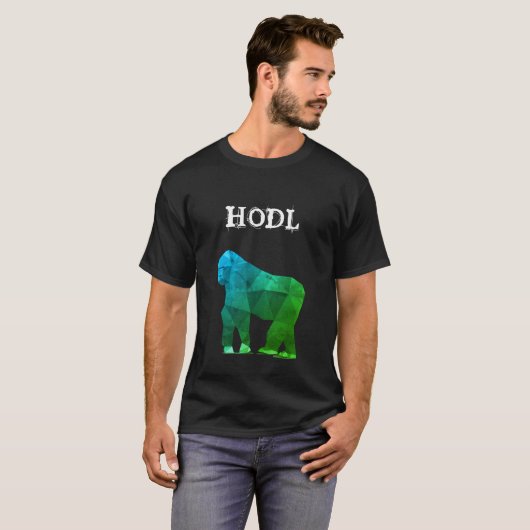 HODLダイヤモンドハンズ猿Tシャツ Tシャツ (正面フル)