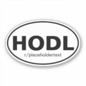 HODLユーロスタイルオーバルストックステッカー シール (正面)