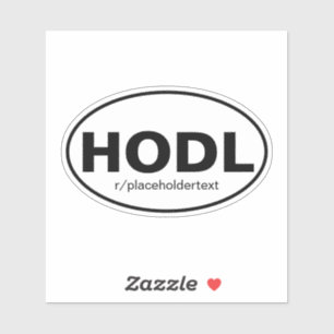 HODLユーロスタイルオーバルストックステッカー シール