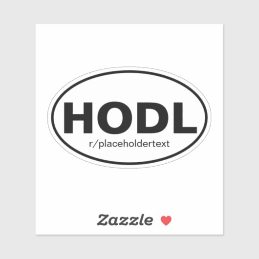 HODLユーロスタイルオーバルストックステッカー シール (シート)