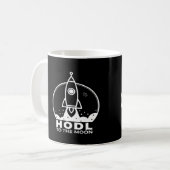 HODL – 月へ コーヒーマグカップ (正面左)