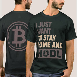 Hodl Bitcoinおもしろいギフトフロント/バックロゴTシャツ Tシャツ