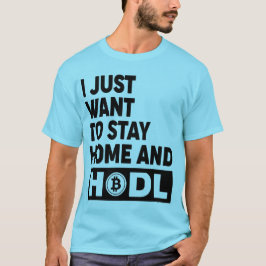 Hodl Bitcoinおもしろいギフトフロント/バックロゴTシャツ Tシャツ