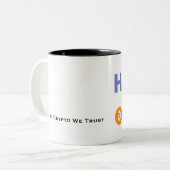 HODL! Bitcoinのツートーンマグ ツートーンマグカップ (正面左)