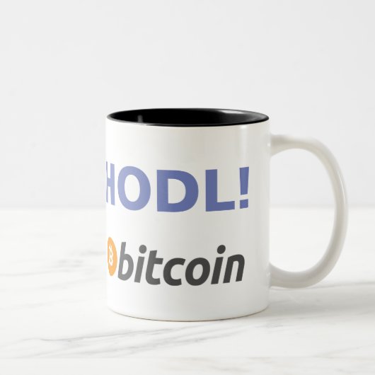 HODL! Bitcoinのツートーンマグ ツートーンマグカップ (右)