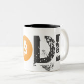 HODL Bitcoinのマグ ツートーンマグカップ (正面右)