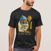 HODL Bitcoin BTC Genie Moon Tシャツ (正面)