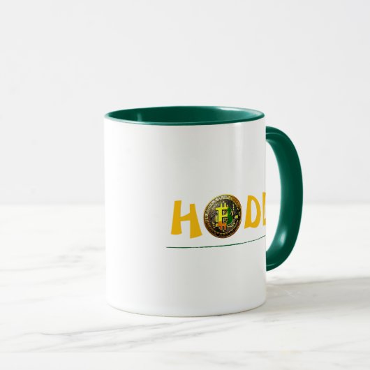 HODL Bitcoin Crypto Coffee Mug マグカップ (正面右)