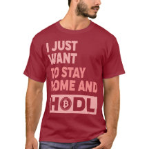 Hodl Crypto おもしろい Bitcoinロゴ前面/背面Tシャツ