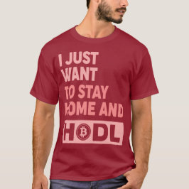 Hodl Crypto おもしろい Bitcoinロゴ前面/背面Tシャツ Tシャツ