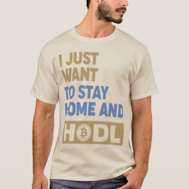 Hodl Crypto おもしろい Bitcoinロゴ前面/背面Tシャツ Tシャツ