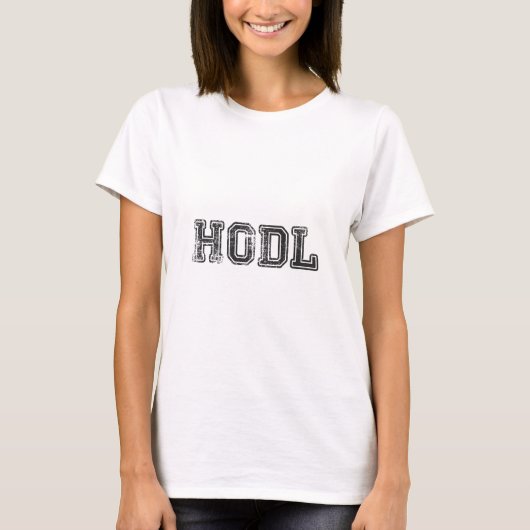 Hodl Cryptocurrencyプリント Tシャツ (正面)
