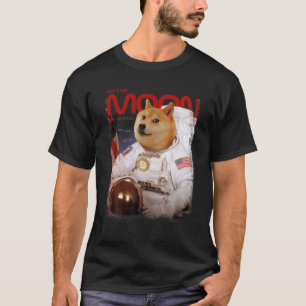 HODL DOGE月の宇宙飛行士DOGE暗号ミームD Tシャツ