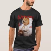HODL DOGE To The Moon Astronaut DOGE Crypto Meme D Tシャツ (正面)
