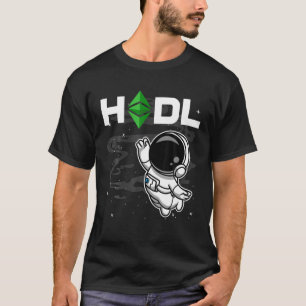 HODL Ethereum宇宙飛行士クラシックのMoへのコイン Tシャツ