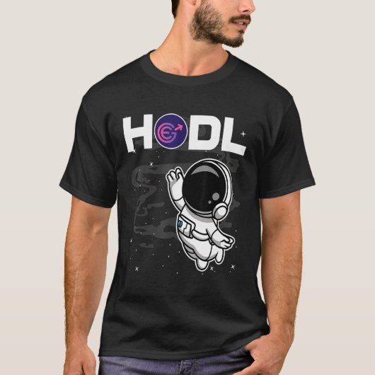 Hodl Evergrow宇宙飛行士Egcコインを月の地下室に Tシャツ (正面)